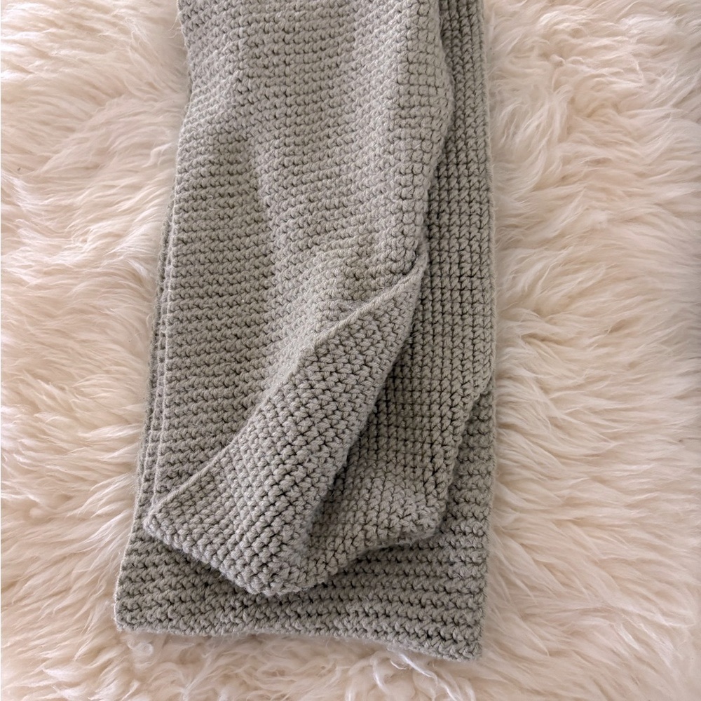 Tan Wide Ribbed Knit Infinity Scarf - Picture 1 of 2